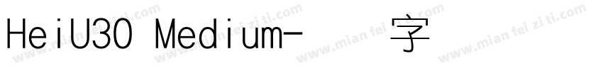 HeiU30 Medium字体转换